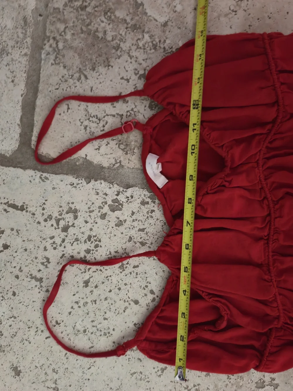 Red Sleeveless Elastic-Waist Women's Dress